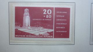 Ddr East Germany Stamp 1956 In Memorial Of Buchenwald