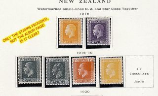 Zealand 1916/18 King George V Sc 147//163 Mnh/mlh Cv$58.  10