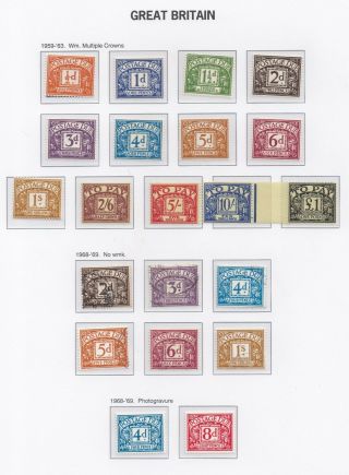 Lot:31719 Gb Postage Due 1959 - 63 Mounted And