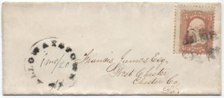 C1863 Allowaystown Jersey Quaker Dated Postmark 3 Cent 1861 Cover [1729]