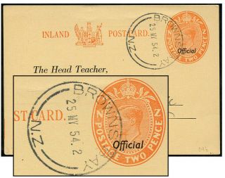 Zealand 2d School Ps Card May 1954 Ax14b