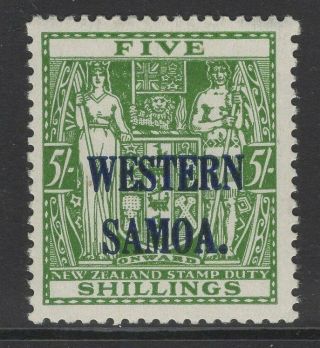 Samoa Sg208 1945 5/= Green Mnh