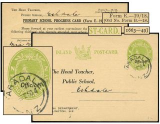 Zealand 1d School Ps Gard 1663 - 49 Feb 1950 Ax9a