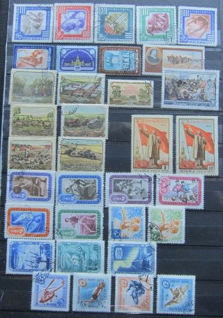 764 - 19 34 Cto Vintage All Different Russian Stamps With Sets