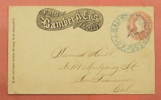 1869 Bamber & Co Express Stationery San Francisco Ca 117581