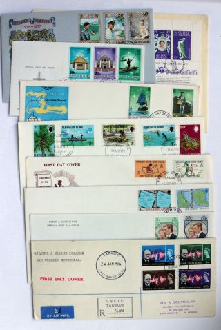 Gilbert And Eliis Islands Fdc First Day Cover 9 Different