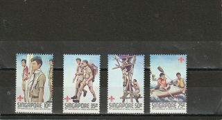 Singapore - Sg435 - 438 Mnh 1982 75th Anniv Boy Scout Movement