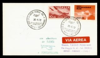 Dr Who 1972 Italy Special Cancel Helicopter Flight Faenza To Florence E42071