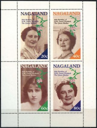 Gb Local Nagaland 1985 Queen Mothers 85th Birthday Mnh M/s D75048