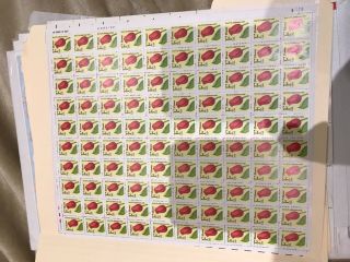 2517 F Rate Stamp Flower Red Tulip 29 Cent Full Sheet Of 100 Mnh Og At Fac