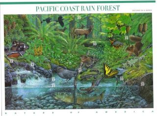 3378 Pacific Coast Rain Forest Sheet Vf Mnh