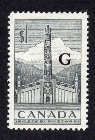 Canada O32 $1.  00 Greytotem Pole Issue Overprinted G Mlh