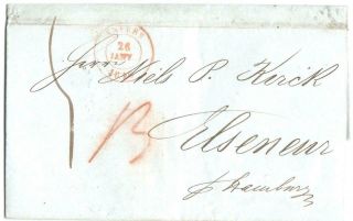 Belgium 1846 Letter Anvers To Elseneur/denmark Via Hamburg