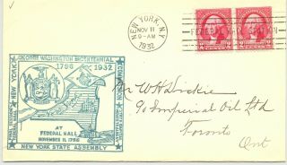 Washington Bi.  Cent.  Set of 3 Covers Map Cachets,  1932 (STAMPS,  POSTAGE) 2