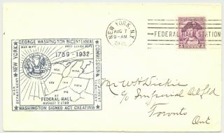 Washington Bi.  Cent.  Set of 3 Covers Map Cachets,  1932 (STAMPS,  POSTAGE) 3