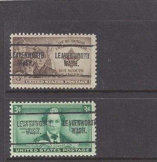 Washington Precancels: Boy,  Girl Scout Stamps (974,  995)