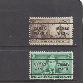 Washington Precancels: Boy,  Girl Scout Stamps - Camas 712 (974,  995)