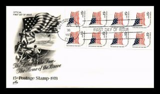 Dr Jim Stamps Us Land Of The Flag Americana Booklet Pane Fdc Cover