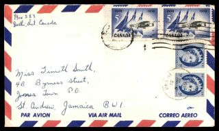 Mayfairstamps Canada 1959 Delhi Ont Air Mail To St Andrew Jamaica Arrival Cover