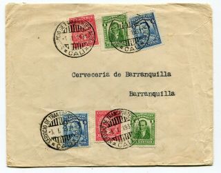 Colombia 1931 Scadta Airmail - Cali To Barranquilla Cover -
