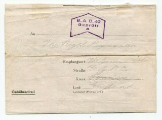 Germany 1943 Stalag / British Soldier Pow Camp Censor Postcard To Scotland 16