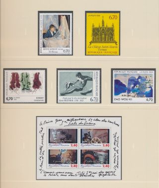 Xb74209 France Art Paintings Fine Lot Luxe Mnh