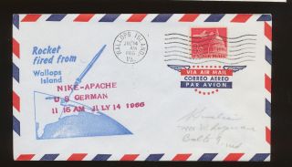 Nike - Apache Us German - Rocket - Wallops Island Va July 14,  1966