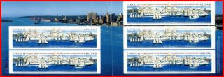 Canada Stamp Full Booklet (bk230) 1865b (1864 - 5) - Tall Ships (2000)