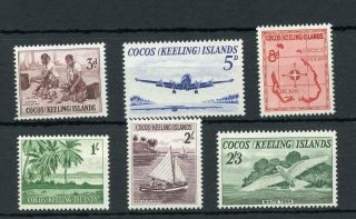 Cocos Keeling Islands 1963 Set Sg1/6 Fine Fresh Mnh