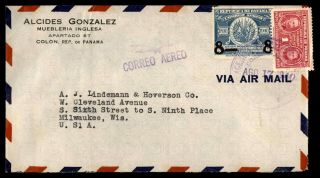 Mayfairstamps Panama 1940 To Milwaukee Wisconsin Cover Wwb68507