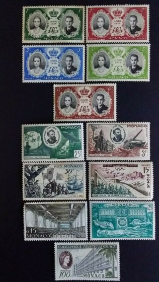 Monaco Great Old Mnh Stamps As Per Photo.  Very