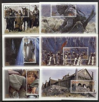 Zealand 2002 Lord Of The Rings Set Of 6 Mini Sheets Two Towers (id:mm1833)