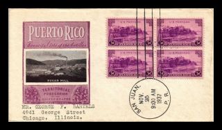 Dr Jim Stamps Us Puerto Rico Territory Scott 801 Fdc Cover Block