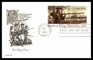 Mayfairstamps Us Fdc 1980 Kings Mountain 200th Anniversary Of The Battle North C