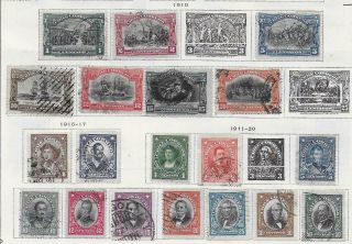 19 Chile Stamps From Quality Old Album 1910 - 1920