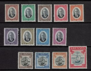 Grenada Stamp Set Scott 151 To 163 (151 - 63),  High Values Never Hinged