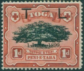 Tonga 1899 Sg54 1d Ovava Tree T - L 1 June,  1899.  Ovpt Mng