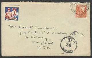 Zealand Ww2 Postage Due Cover With For King & Empire Patriotic Label