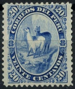 Peru 1895 Sg 318,  20c Blue Mh E1360