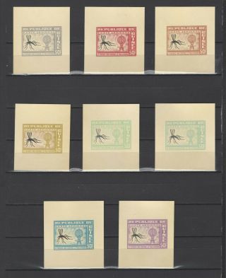 ,  1962 Against Malaria 50 Nominal In Different Colour Thick Paper
