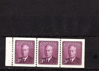 Canada - George Vi - 286a Booklet Pane Of 3 - - 1949