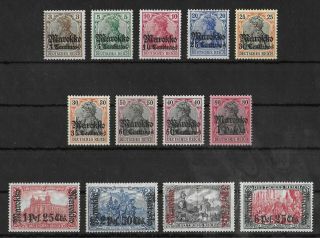 Morocco German Colonies 1911 - 1919 Nh Complete Set Michel 56 - 58 Cv €130 Vf