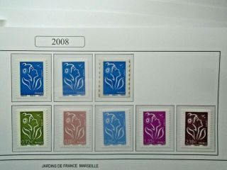 2008 Definitives Set 8 Stamps Vf Mnh France 245.  4 Start 0.  99$