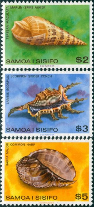 Samoa 1978 Sg530a - 530c Shells Mnh