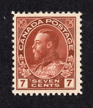 Canada 114 7 Cent Red Brown King George V Admiral Issue Mlh