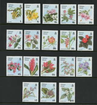 T770 Solomon Islands 1987/8 Flora Flowering Plants 18v.  Mnh