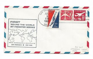 1965 First Flight Cover Fam 14 - 138 Flown From San Francisco To Jamaica York