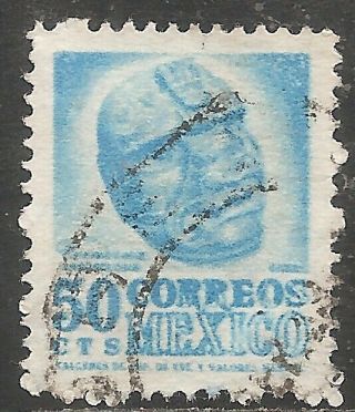 Mexico Stamp - Scott 863/a189 50c Blue Canc/lh 1950