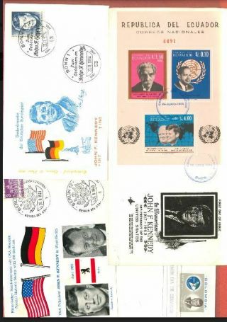 Ecuador 1966 Kennedy M/s On Cover,  Other Items