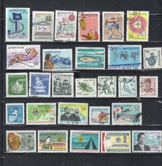 Korea Asia Stamps Canceled Lot 53359